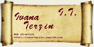Ivana Terzin vizit kartica